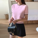 ステッチデザイン サマーニット 韓国ファッション | COCOMOMO | 詳細画像1 