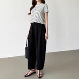 カーブパンツ バレルレッグパンツ ワイドパンツ | COCOMOMO | 詳細画像27 
