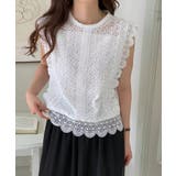 レーストップス スカラップ レースブラウス | COCOMOMO | 詳細画像4 