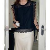 レーストップス スカラップ レースブラウス | COCOMOMO | 詳細画像8 