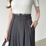 ウエストレース タックパンツ ワイドパンツ | COCOMOMO | 詳細画像5 
