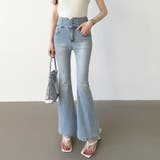 フレアデニムパンツ フレアパンツ デニム | COCOMOMO | 詳細画像2 