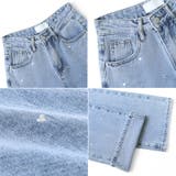 ハートスタッズデニムパンツ ハート柄 デニムパンツ | COCOMOMO | 詳細画像17 