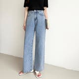 ハートスタッズデニムパンツ ハート柄 デニムパンツ | COCOMOMO | 詳細画像2 