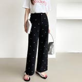 ハートスタッズデニムパンツ ハート柄 デニムパンツ | COCOMOMO | 詳細画像8 