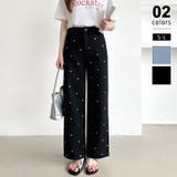 ブラック | ハートスタッズデニムパンツ ハート柄 デニムパンツ | COCOMOMO