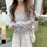 ブルー | サマーカーディガン シーアカーディガン カーディガン夏 | COCOMOMO