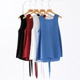 バックリボン ノースリーブブラウス チュニック | COCOMOMO | 詳細画像14 