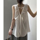 バックリボン ノースリーブブラウス チュニック | COCOMOMO | 詳細画像4 