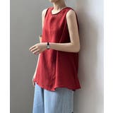 バックリボン ノースリーブブラウス チュニック | COCOMOMO | 詳細画像8 