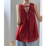 バックリボン ノースリーブブラウス チュニック | COCOMOMO | 詳細画像9 