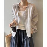 シアーシャツ シャツ ノーカラーシャツ | COCOMOMO | 詳細画像12 