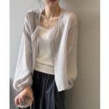 シアーシャツ シャツ ノーカラーシャツ | COCOMOMO | 詳細画像14 