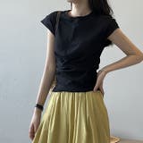 アシンメトリートップス フレンチスリーブ Tシャツ | COCOMOMO | 詳細画像11 