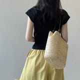 アシンメトリートップス フレンチスリーブ Tシャツ | COCOMOMO | 詳細画像14 