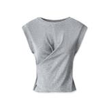 アシンメトリートップス フレンチスリーブ Tシャツ | COCOMOMO | 詳細画像19 