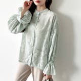 前後2way ジャガードブラウス シフォンブラウス | COCOMOMO | 詳細画像20 