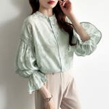 前後2way ジャガードブラウス シフォンブラウス | COCOMOMO | 詳細画像21 