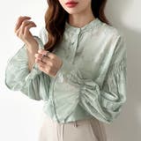 前後2way ジャガードブラウス シフォンブラウス | COCOMOMO | 詳細画像22 