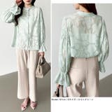 前後2way ジャガードブラウス シフォンブラウス | COCOMOMO | 詳細画像23 