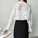 前後2way ジャガードブラウス シフォンブラウス | COCOMOMO | 詳細画像32 