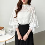 前後2way ジャガードブラウス シフォンブラウス | COCOMOMO | 詳細画像34 