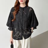 前後2way ジャガードブラウス シフォンブラウス | COCOMOMO | 詳細画像35 