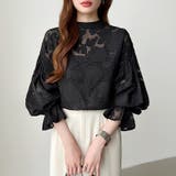 前後2way ジャガードブラウス シフォンブラウス | COCOMOMO | 詳細画像42 