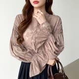 前後2way ジャガードブラウス シフォンブラウス | COCOMOMO | 詳細画像5 