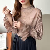 前後2way ジャガードブラウス シフォンブラウス | COCOMOMO | 詳細画像9 