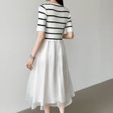 ドッキングワンピース オーガンジー 夏ワンピース | COCOMOMO | 詳細画像9 