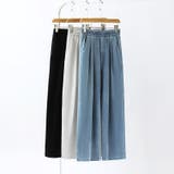 ワイドパンツ 接触冷感 ワイドデニムパンツ | COCOMOMO | 詳細画像16 