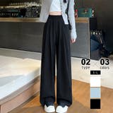 レギュラー丈・ブラック | ワイドパンツ 接触冷感 ワイドデニムパンツ | COCOMOMO