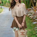 オフショルワンピース水着 ワンピース水着 水着体型カバー | COCOMOMO | 詳細画像3 