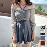 2wayオフショル水着 ワンピース水着 水着体型カバー | COCOMOMO | 詳細画像1