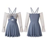 2wayオフショル水着 ワンピース水着 水着体型カバー | COCOMOMO | 詳細画像18