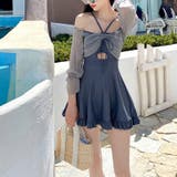 2wayオフショル水着 ワンピース水着 水着体型カバー | COCOMOMO | 詳細画像5