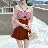 2wayオフショル水着 ワンピース水着 水着体型カバー | COCOMOMO | 詳細画像8