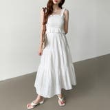 シャーリングキャミソール ティアードスカート セットアップ夏 | COCOMOMO | 詳細画像2 