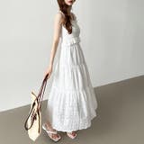 シャーリングキャミソール ティアードスカート セットアップ夏 | COCOMOMO | 詳細画像3 