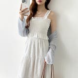 シャーリングキャミソール ティアードスカート セットアップ夏 | COCOMOMO | 詳細画像5 