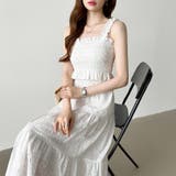 シャーリングキャミソール ティアードスカート セットアップ夏 | COCOMOMO | 詳細画像7 