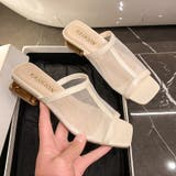 クリアヒールチュールサンダル ミュール ヒールサンダル | COCOMOMO | 詳細画像3 
