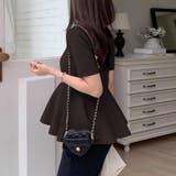 ペプラムトップス サマーニット オフィスカジュアル | COCOMOMO | 詳細画像15 