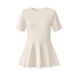 ペプラムトップス サマーニット オフィスカジュアル | COCOMOMO | 詳細画像20 