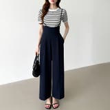 サロペットパンツ ハイウエスト ワイドパンツ | COCOMOMO | 詳細画像11 