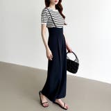 サロペットパンツ ハイウエスト ワイドパンツ | COCOMOMO | 詳細画像13 