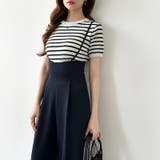 サロペットパンツ ハイウエスト ワイドパンツ | COCOMOMO | 詳細画像14 