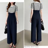 サロペットパンツ ハイウエスト ワイドパンツ | COCOMOMO | 詳細画像15 