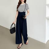 サロペットパンツ ハイウエスト ワイドパンツ | COCOMOMO | 詳細画像17 